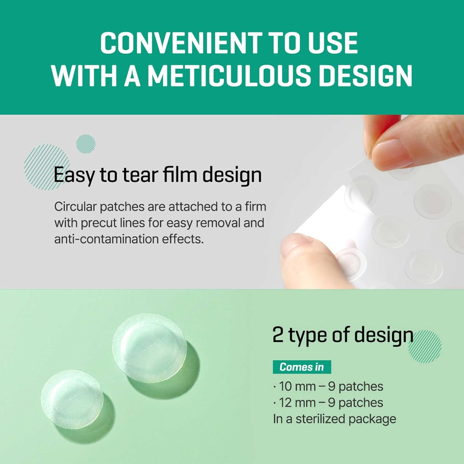 some by mi 30 days miracle clear spot patch | 18 counts, 2 size(10mm 9counts, 12mm 9counts) | invisible hydrocolloid skin trouble & pimple patch with no irritation | pack of 1