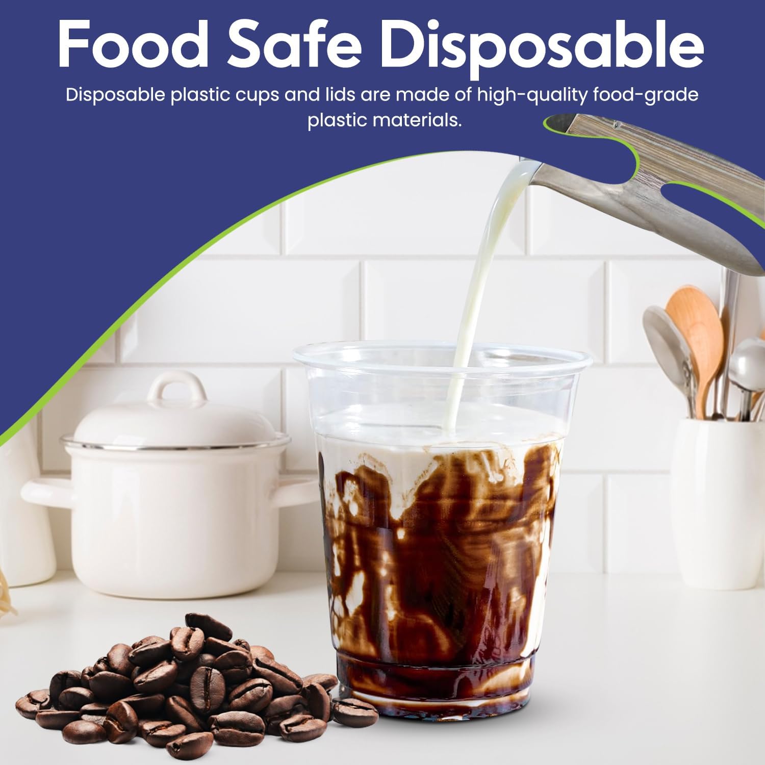 snh 25 pieces 12oz juice cup with lid clear strong disposable cups ideal for iced coffee, smoothies, bubble boba tea, milkshakes, frozen cocktails, water, sodas, juices, snacks, dessert & more.