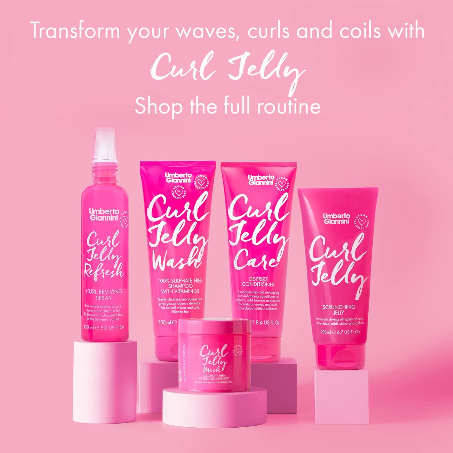 umberto giannini curl jelly scrunching jelly x 200ml vegan cruelty free
