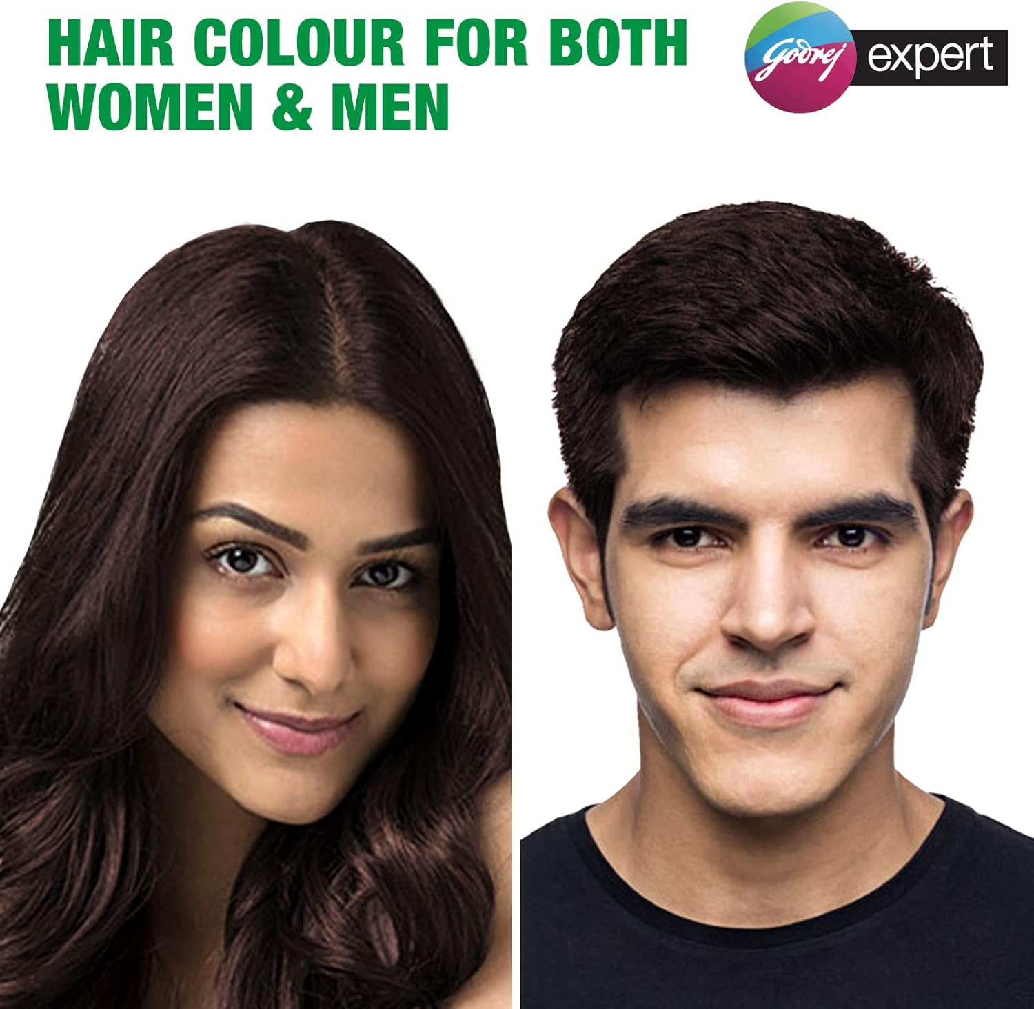 godrej expert rich crème hair colour shade 4.06 dark brown, pack of 4
