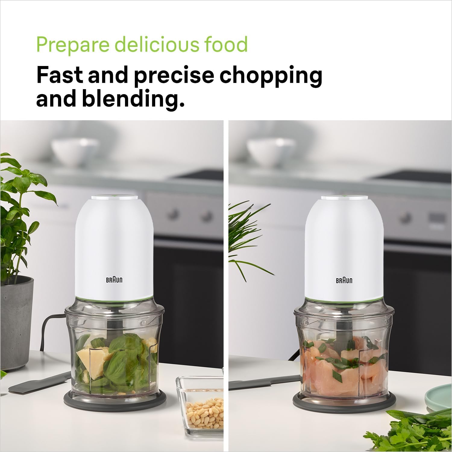 braun multipractic 3 chopper and mincer | 2 speed | 500 watts | 500ml bowl capacity | quad blade system for chopping | ice crushing | mincing | grinding | pureeing ch 3011 white