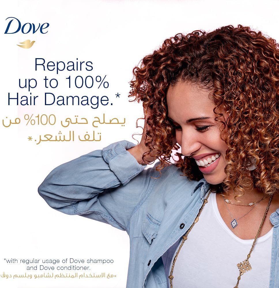 dove conditioner, for damaged hair, intensive repair, nourishing care for up to 100% healthy looking* hair, 350ml