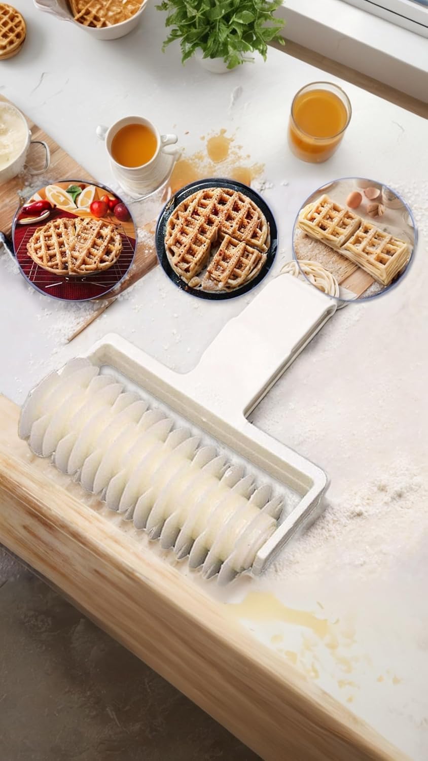 sweet seven lattice pastry cutter set 2 pack roller cookie cutters for baking & decorating plastic dough cutter tool for pies, pizzas, and crafts 2 sizes included enhance your kitchen creations!