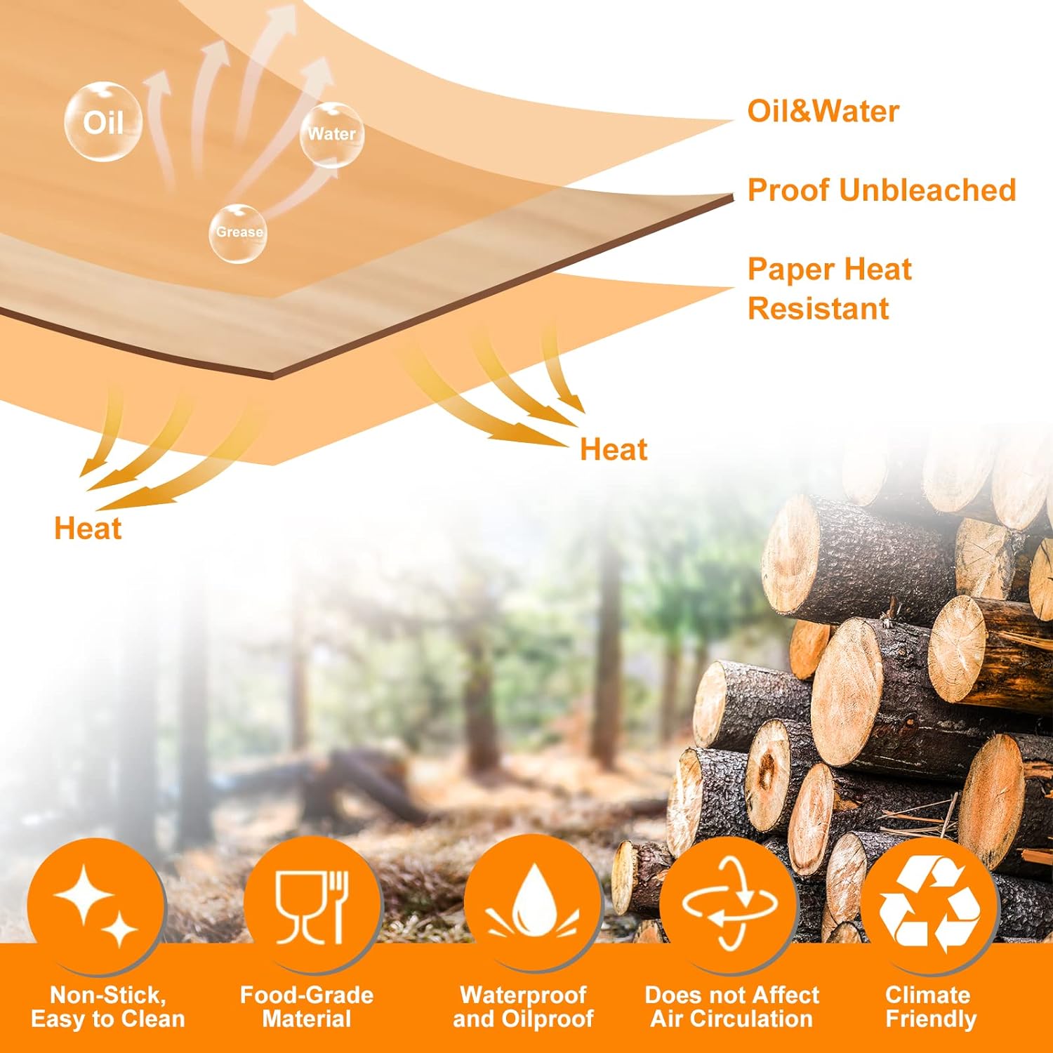 moomangoo air fryer disposable liners ， air fryer liners rectangle 8.6x 5.5'', air fryer parchment paper liners, air fryer accessories baking paper (100)