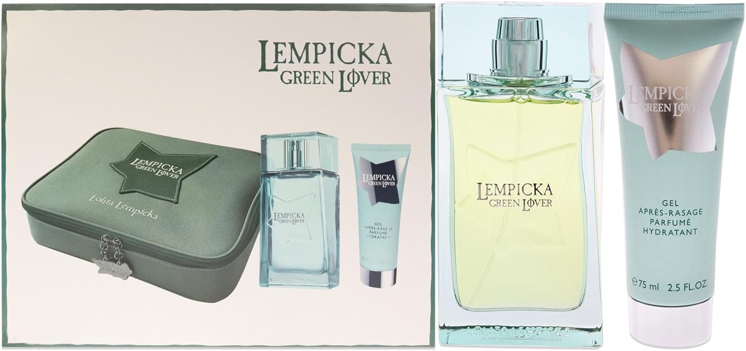 lolita lempicka green lover for men 3 pc gift set