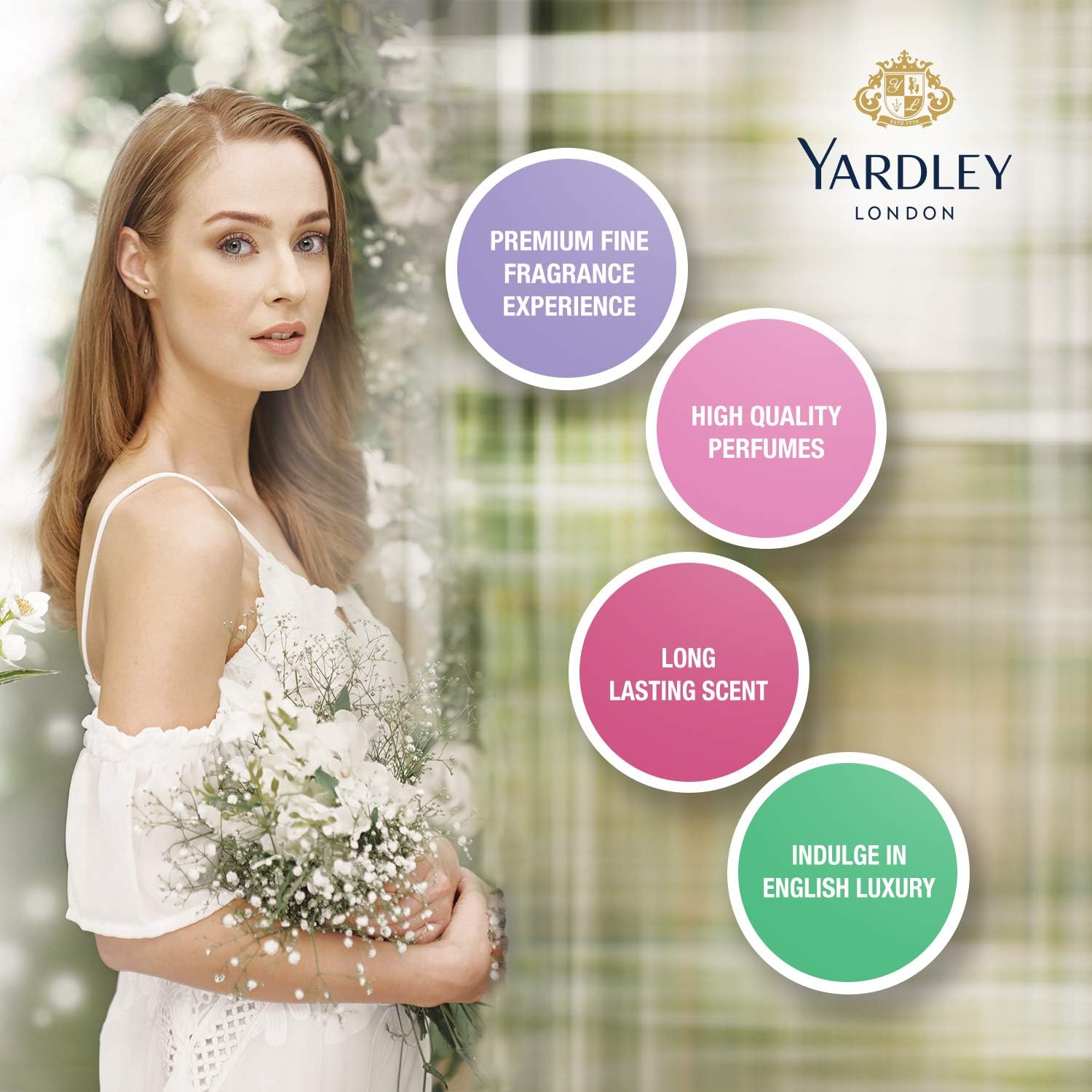 yardley london english rose perfumed gift set for women, eau de toilette 125 ml + body spray 150 ml