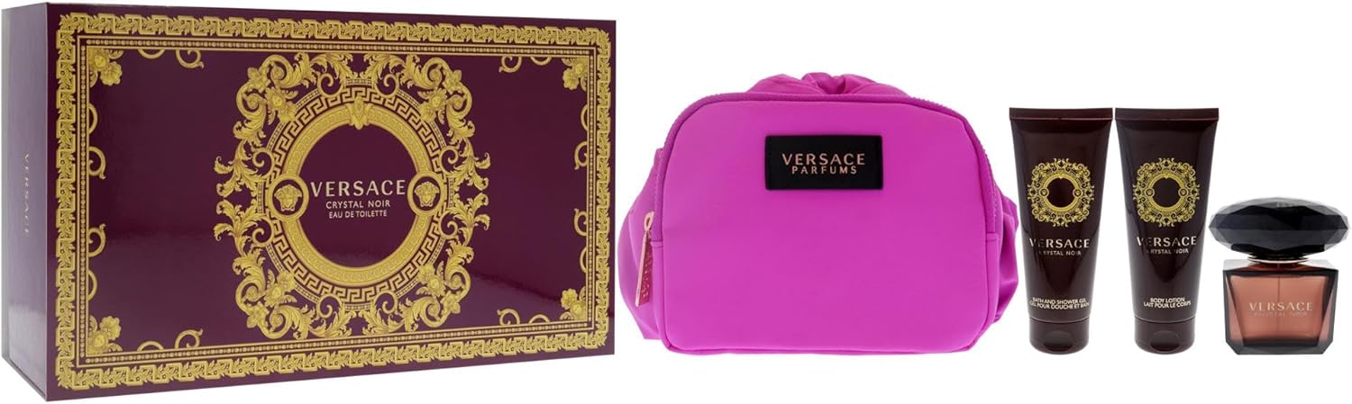 versace crystal noir edt 90 ml gift set
