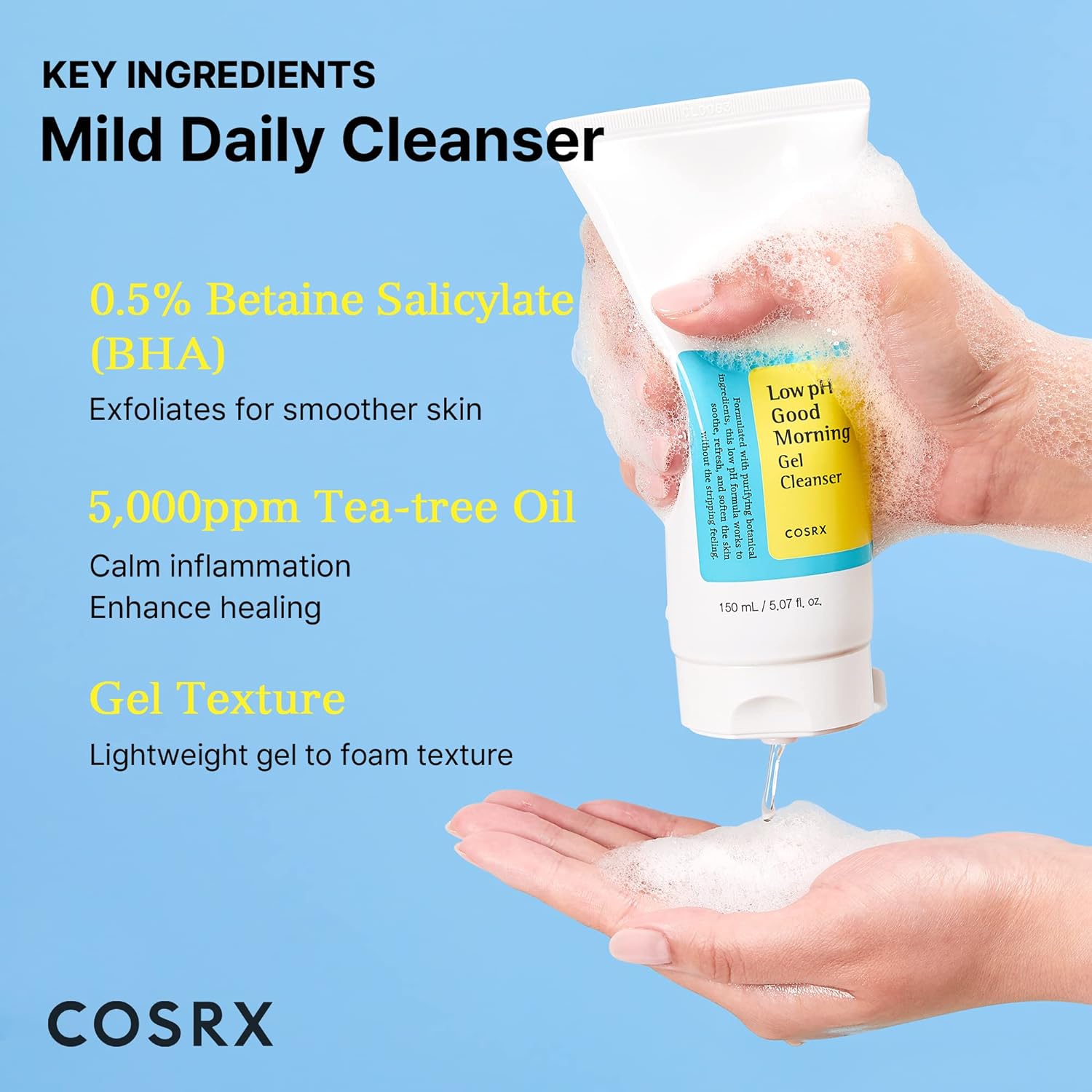 cosrx low ph good morning gel cleanser 150 ml 150 ml