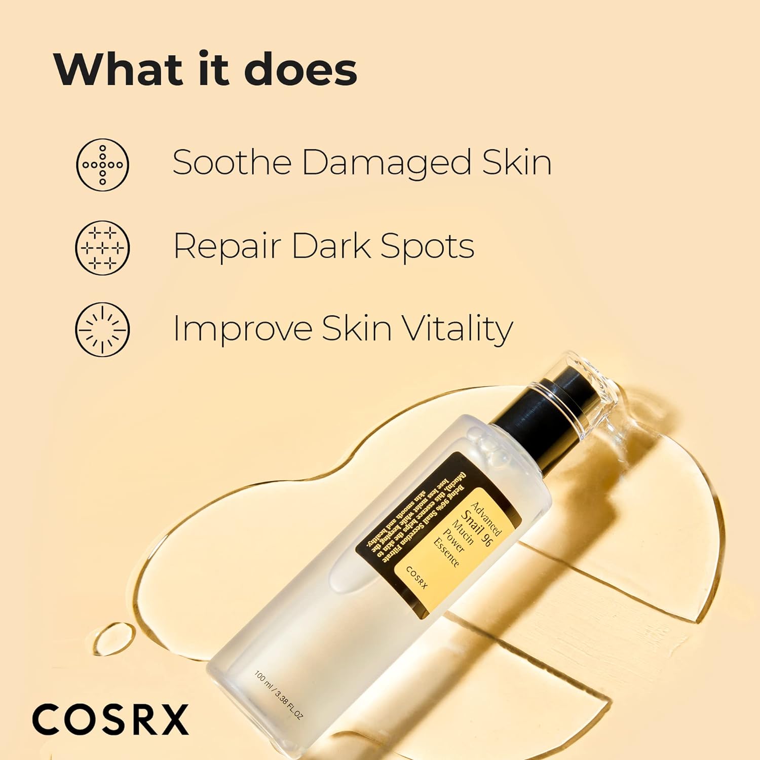 cosrx, advanced snail 96 mucin power essence , 3.38 fl oz (100 ml)