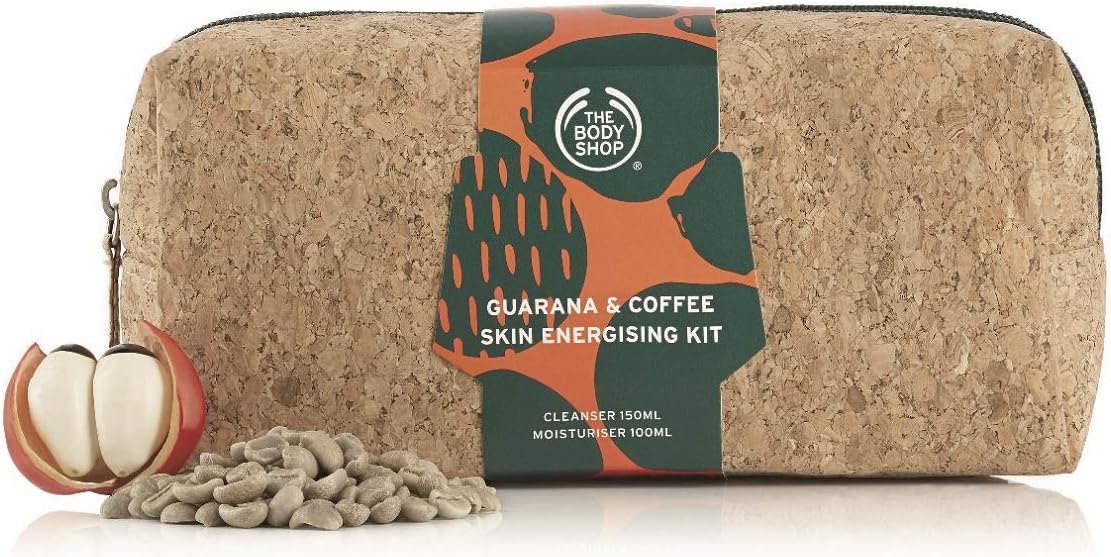 the body shop guarana & coffee skin energizing kit gift set