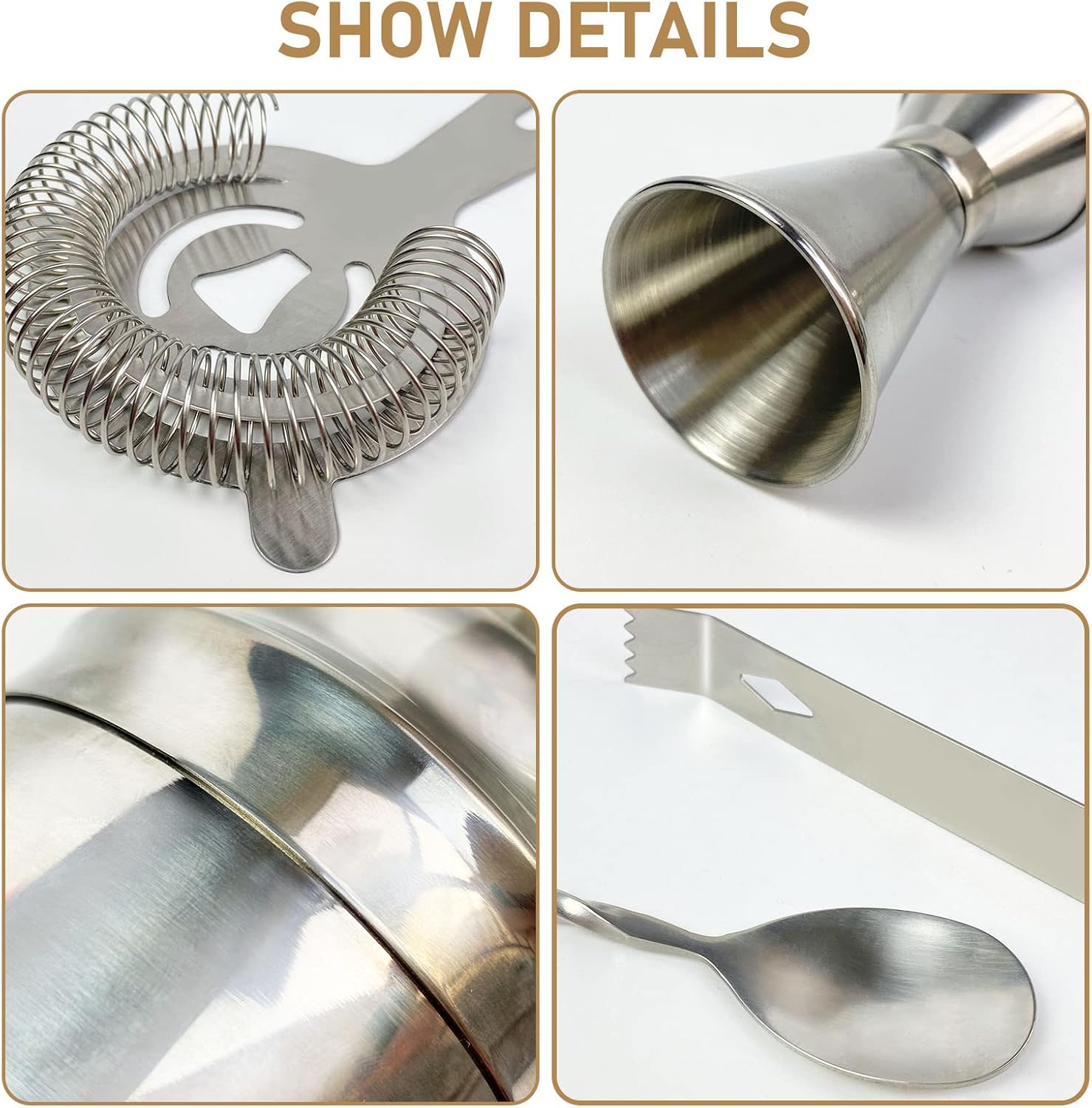 sky touch 11 piece bar tool set with stylish bamboo stand perfect home bartending kit and martini cocktail shaker set for an awesome drink mixing experience