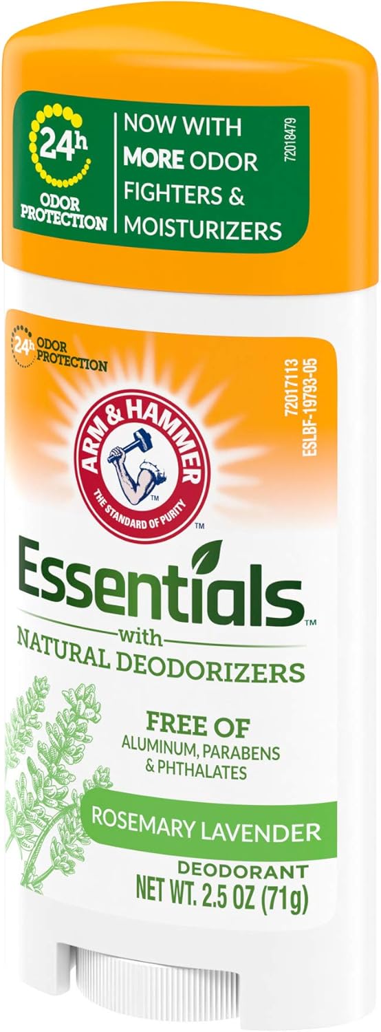 arm & hammer essentials natural deodorant, fresh, 71g