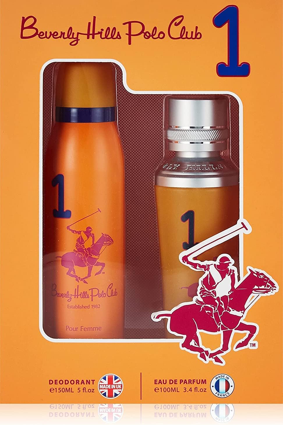 beverly hills polo club no.1 gift set for women eau de parfum 100ml + deodorant 150ml