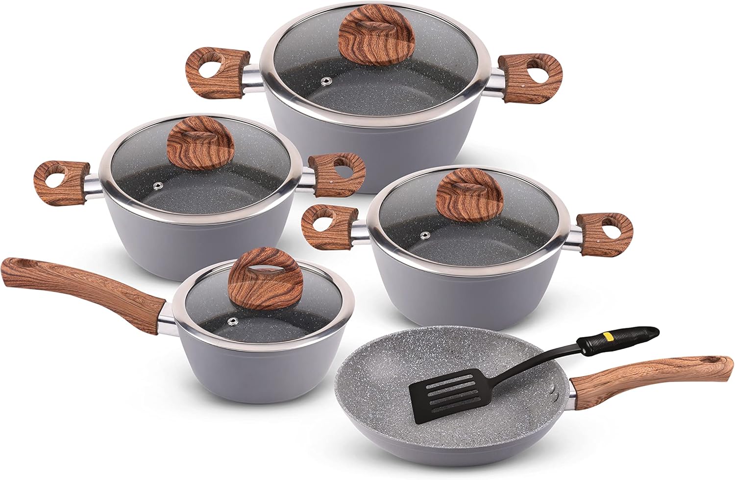 delcasa chef master 10 piece cookware set dc2284