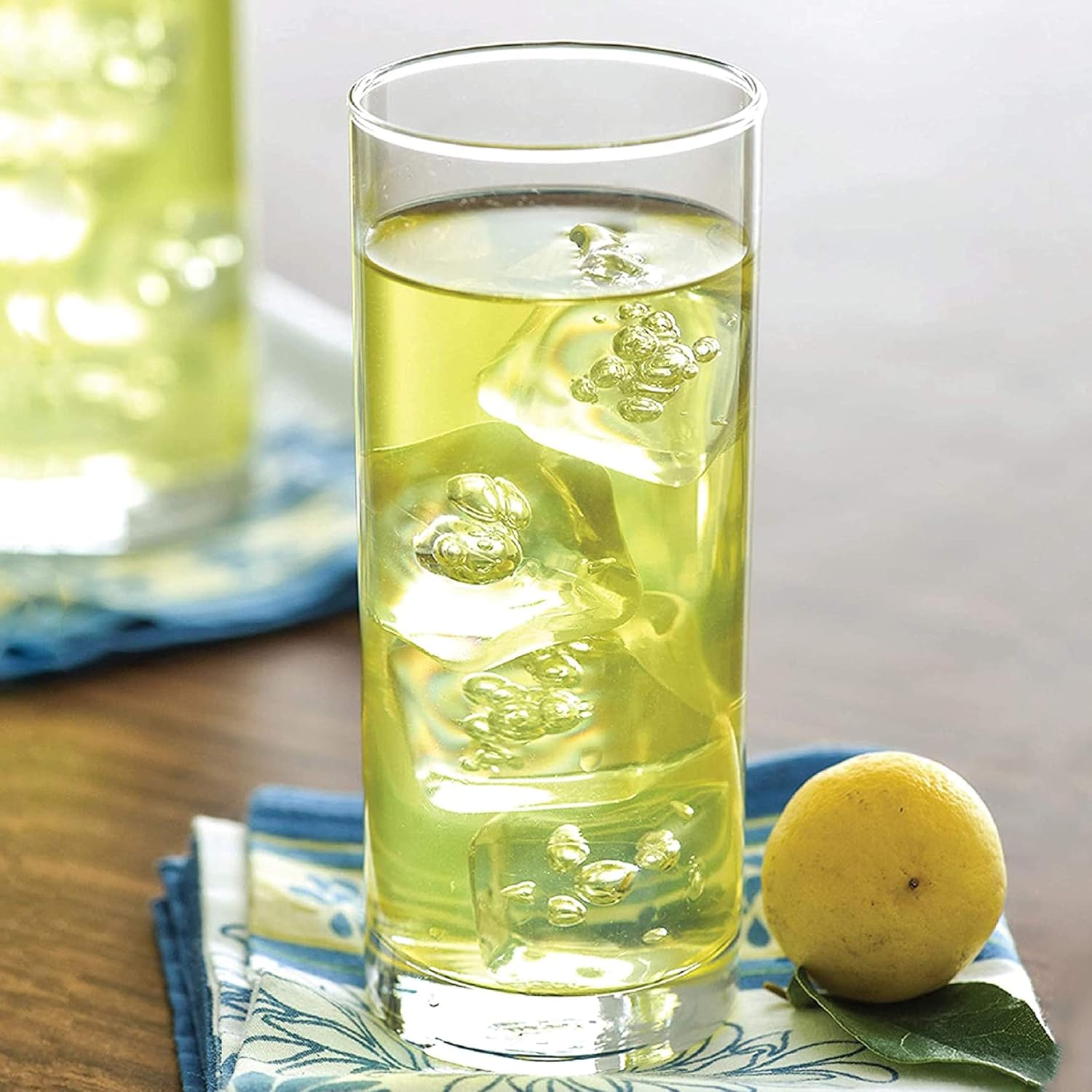 ocean fin line hi ball glass, set of 6, clear, 355 ml, b01213, highball glass, tall glass, beverage glass, long drink glass, water glass, juice glass