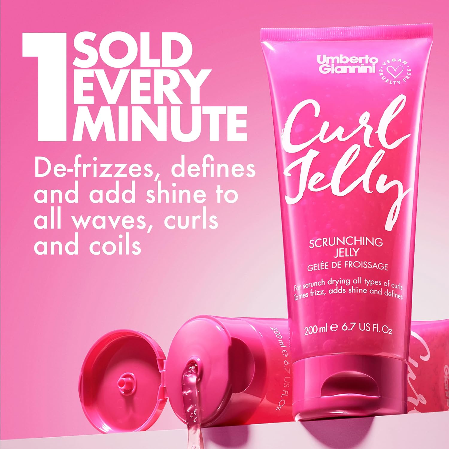 umberto giannini curl jelly scrunching jelly x 200ml vegan cruelty free