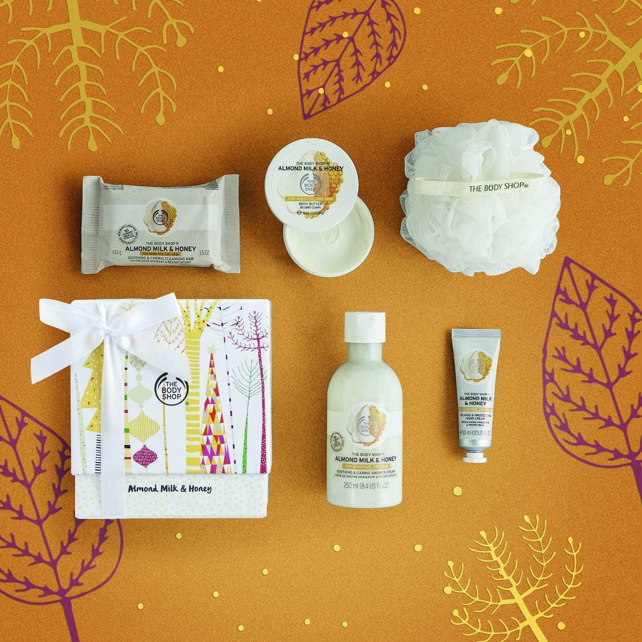 the body shop almond milk & honey festive picks gift set