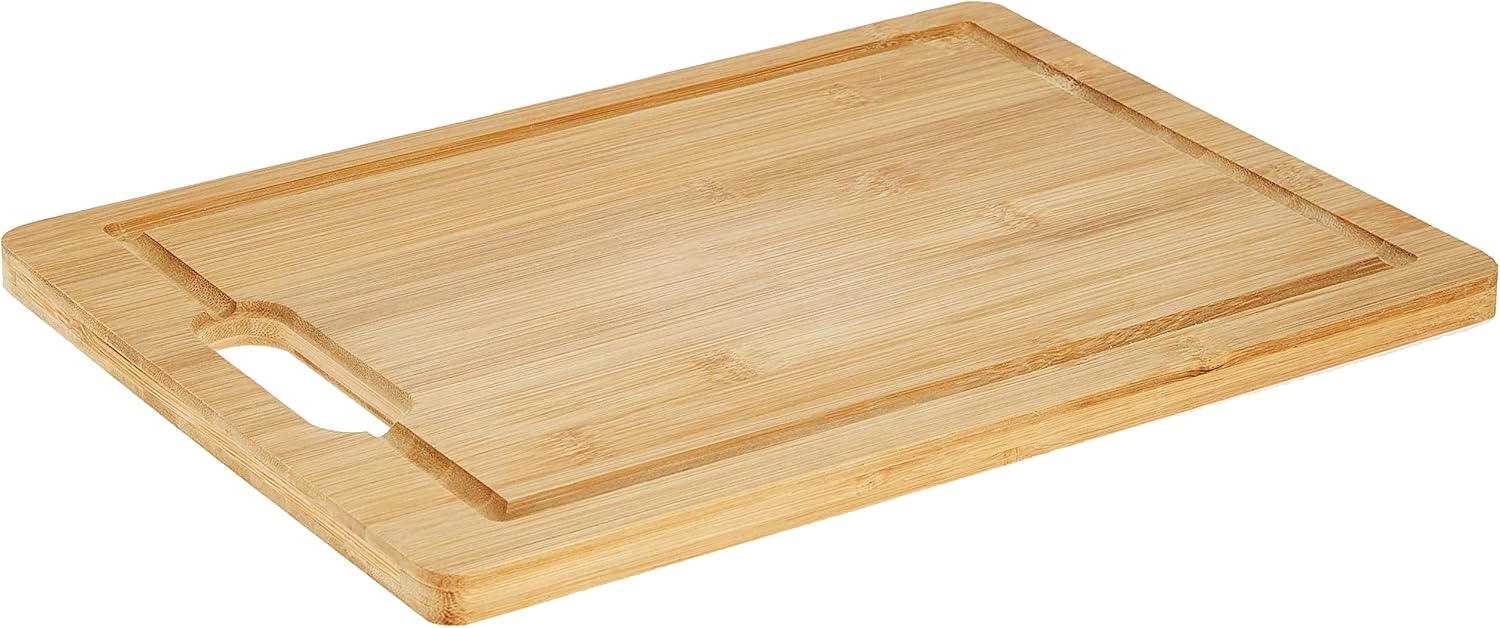 royalford bamboo cutting board (330x230x15mm) best for meat, vegetables and cheese. professional grade for strength and durability.