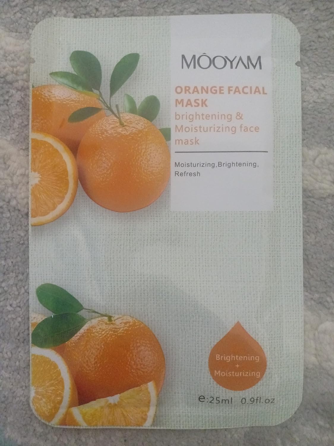 mooyam set of 10 revitalizing variety pack sheet masks, daily face masks, hydrate & nourish skin, skincare favorite (orange)