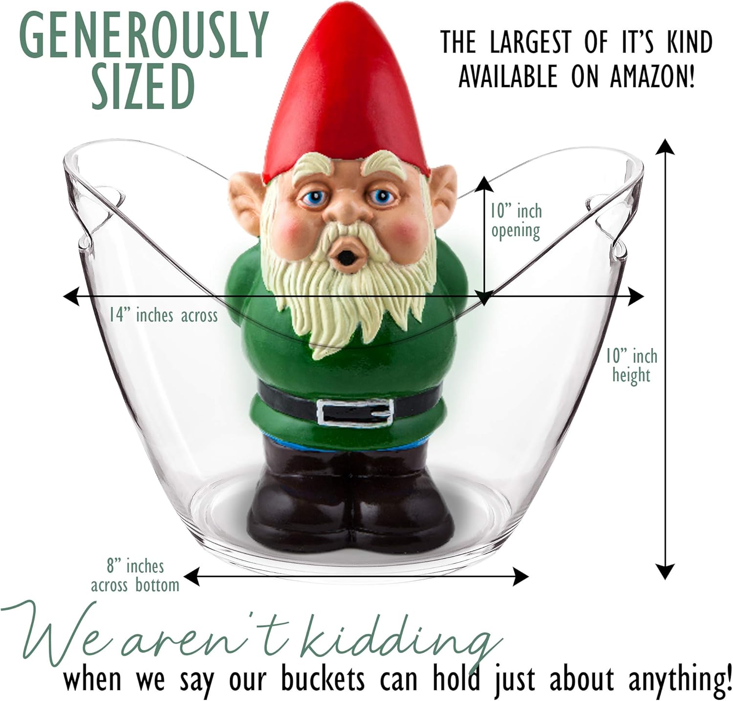 raincol ice bucket clear acrylic 8 liter plastic tub for drinks and parties, food grade, holds 5 full sized bottles and ice 1