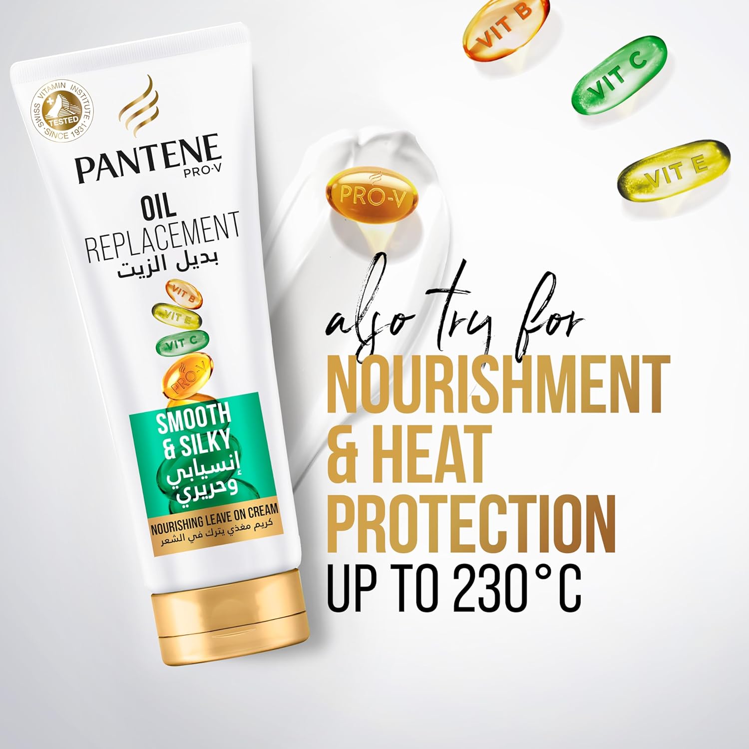 pantene pro v smooth & silky shampoo, 1000ml