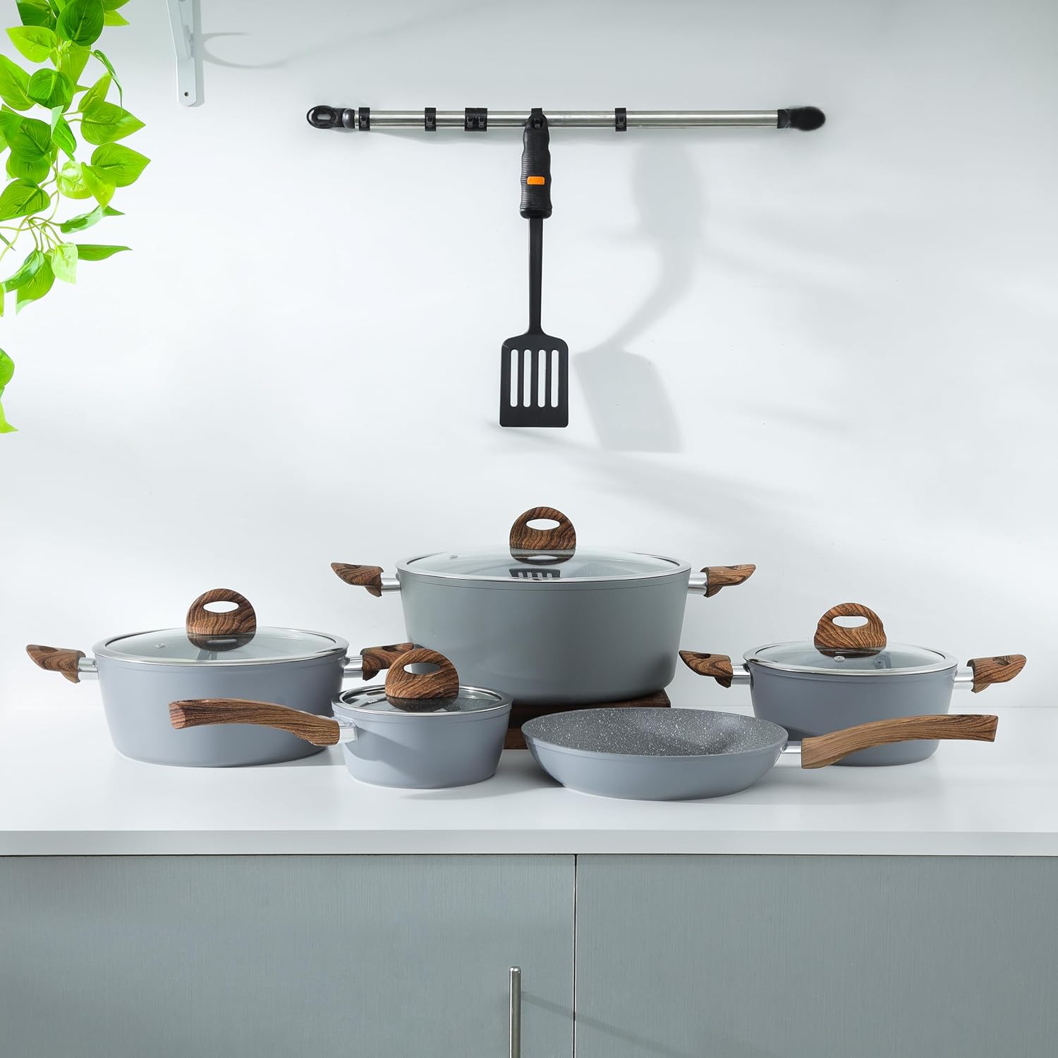 delcasa chef master 10 piece cookware set dc2284