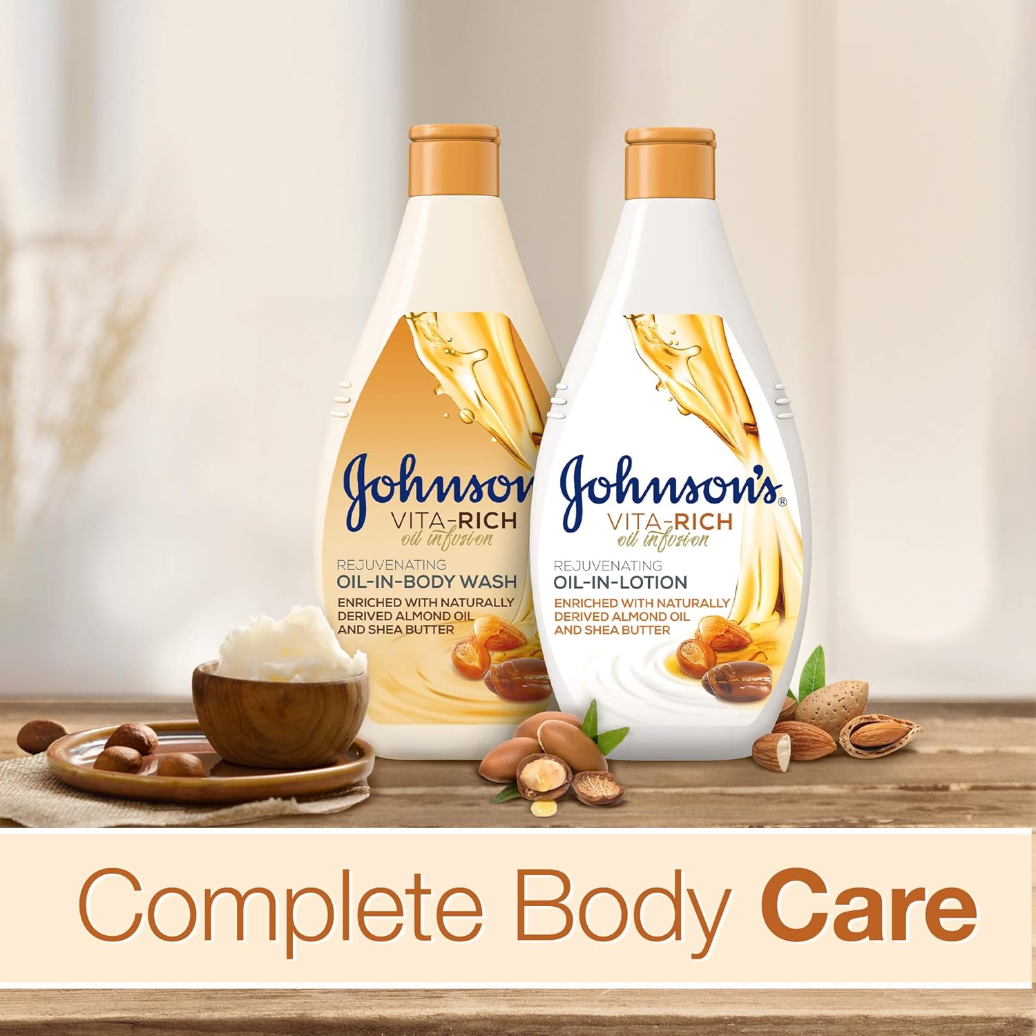 johnson's, body lotion, vita rich, oil in lotion, rejuvenating, 400ml, 1+1 free
