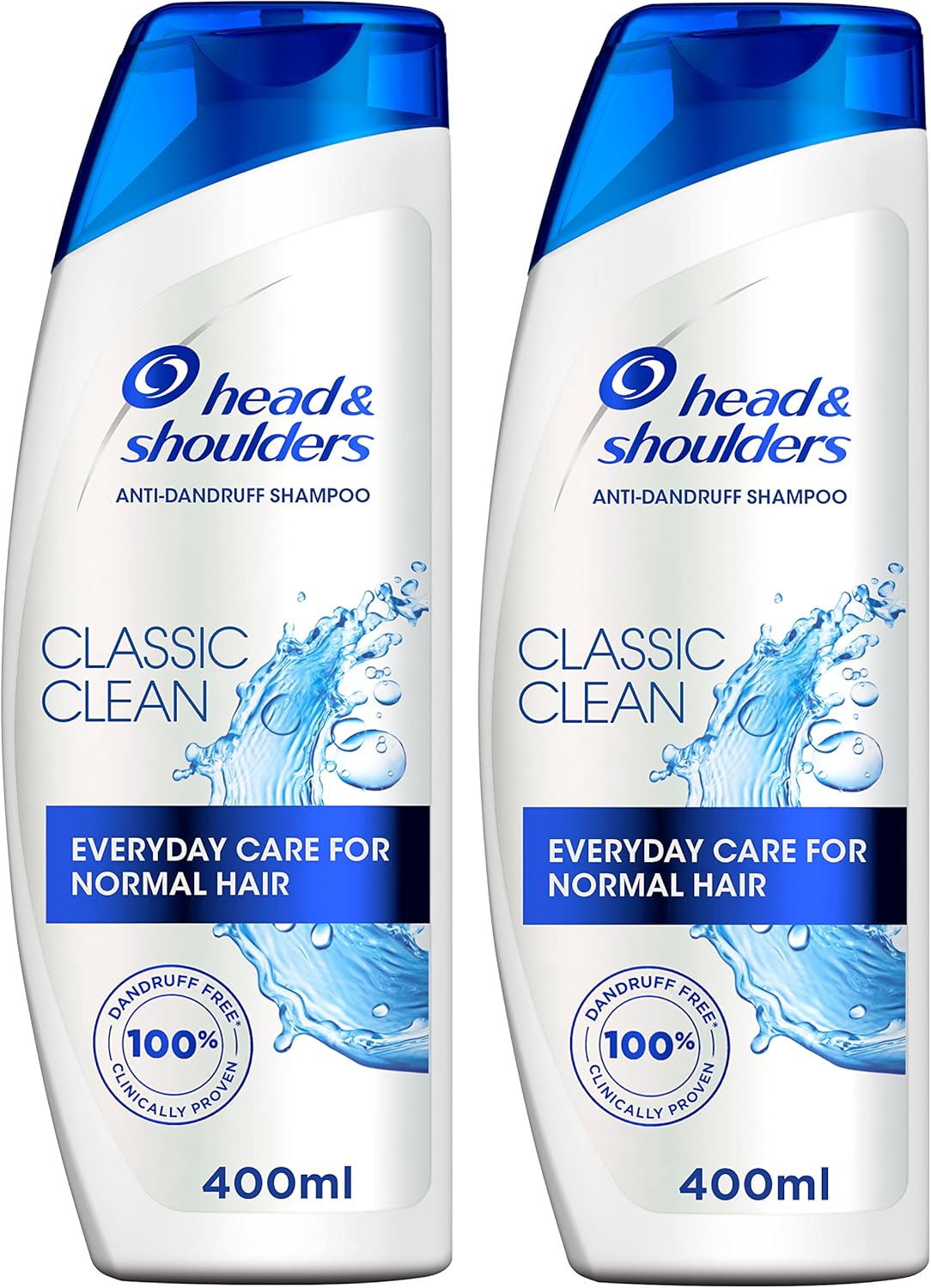 head & shoulders daily clean anti dandruff shampoo, 400 ml, pack of 2