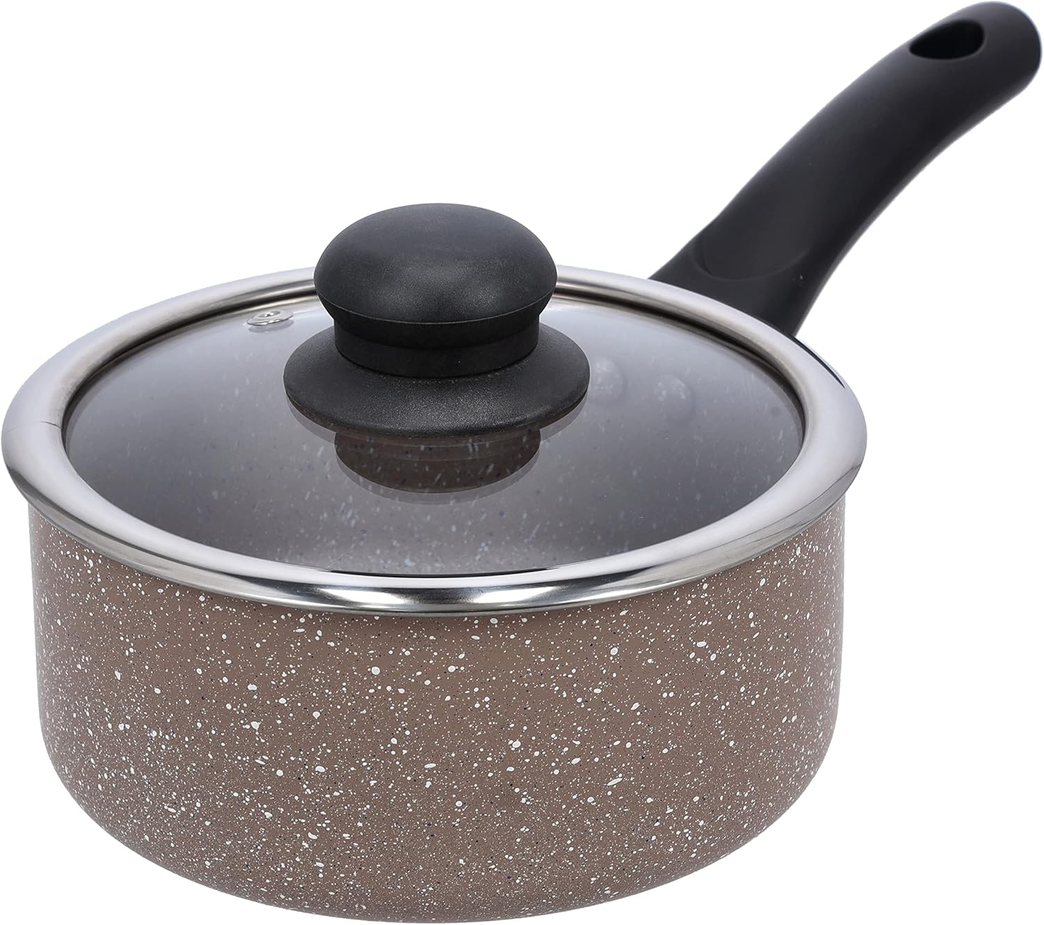 delcasa granite coated non stick smart cookware set 9pcs dc1577bge induction compatible 26cm casserole + lid 20cm casserole + lid, 26cm frypan, 24cm wok pan,16cm saucepan