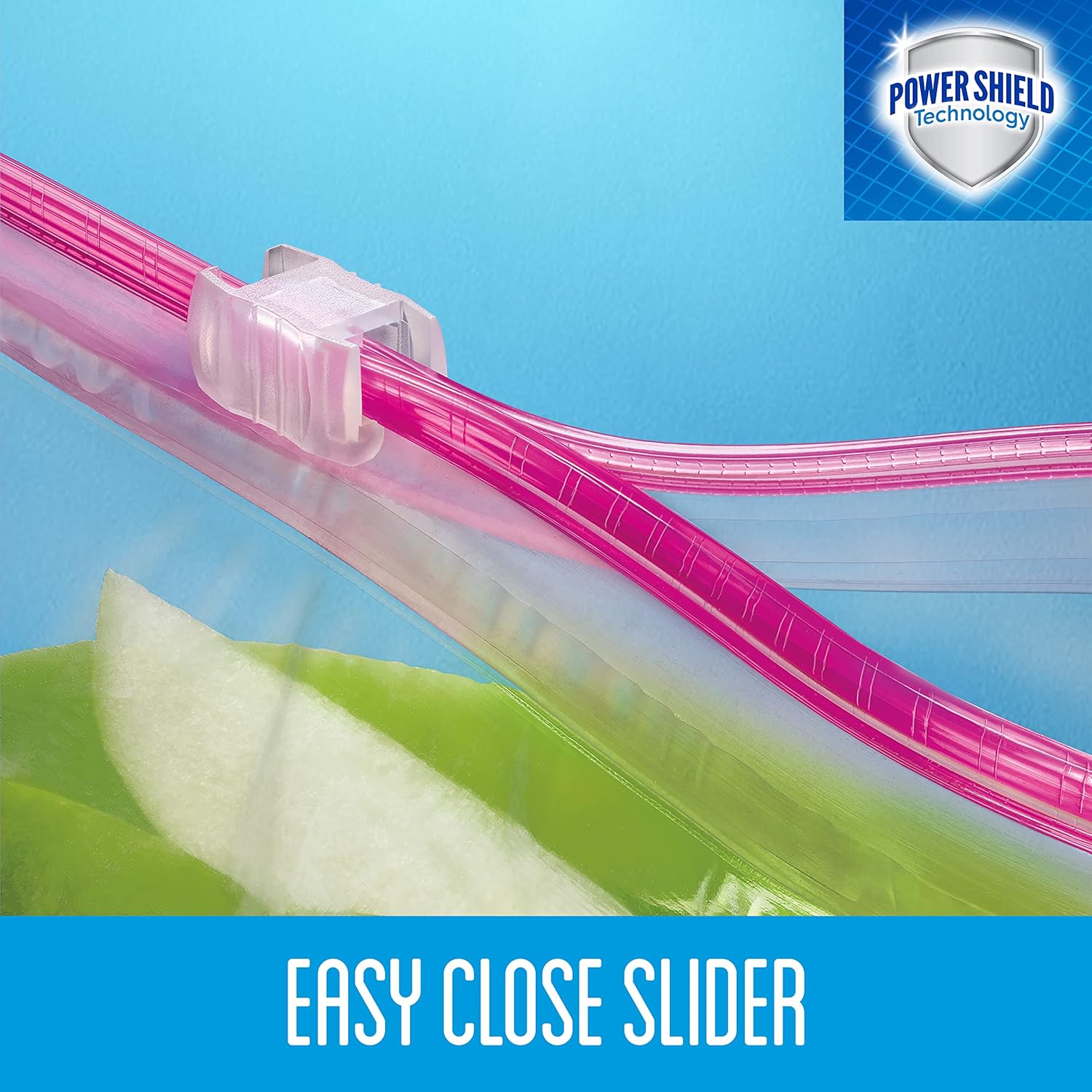 ziploc seal top storage quart 20 bags, power shield technology, microwave safe, grip'n seal technology