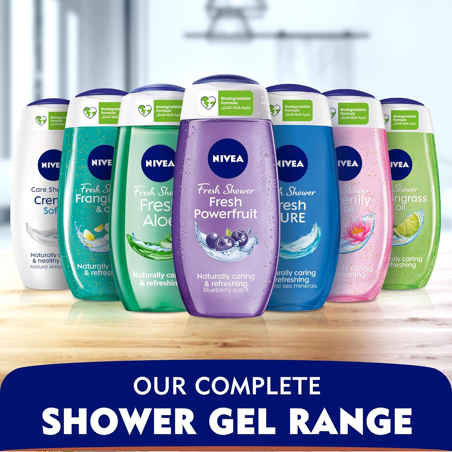nivea shower gel body wash, lemongrass & oil caring oil pearls lemongrass scent, 250ml