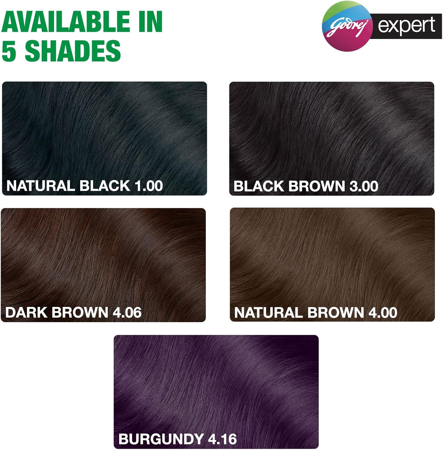 godrej expert rich crème hair colour shade 4.06 dark brown, pack of 4