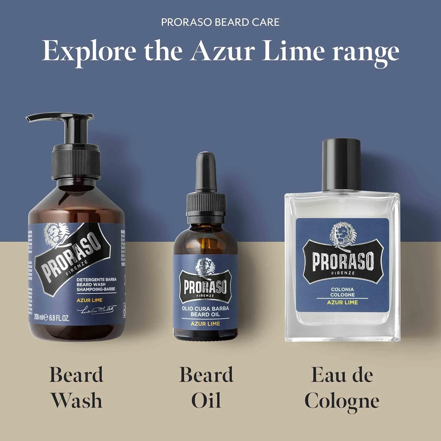 Proraso Beard Wash with Azur Lime Scent 200 ml