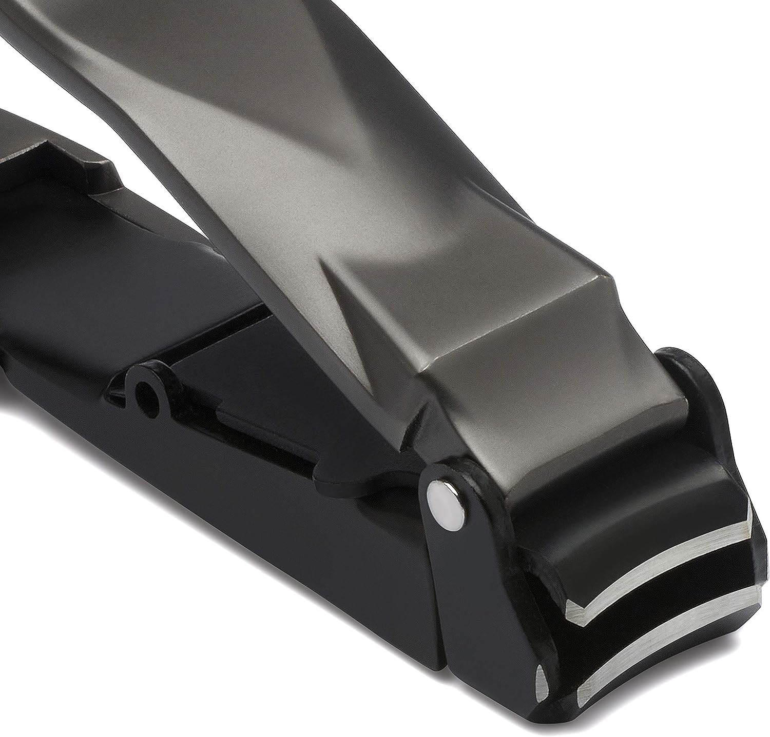 klipp nail clippers for men with catcher klipp razor sharp heavy duty self collecting nail cutters with ergonomic lever keep fingernails and toenails impeccably manicured includes ziplock pouch