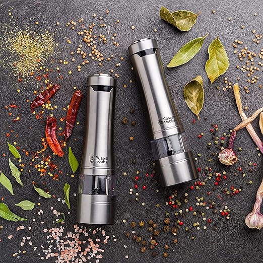 russell hobbs classic salt & pepper grinder 23460 56 stainless, 6 x 6 x 23.3 cm