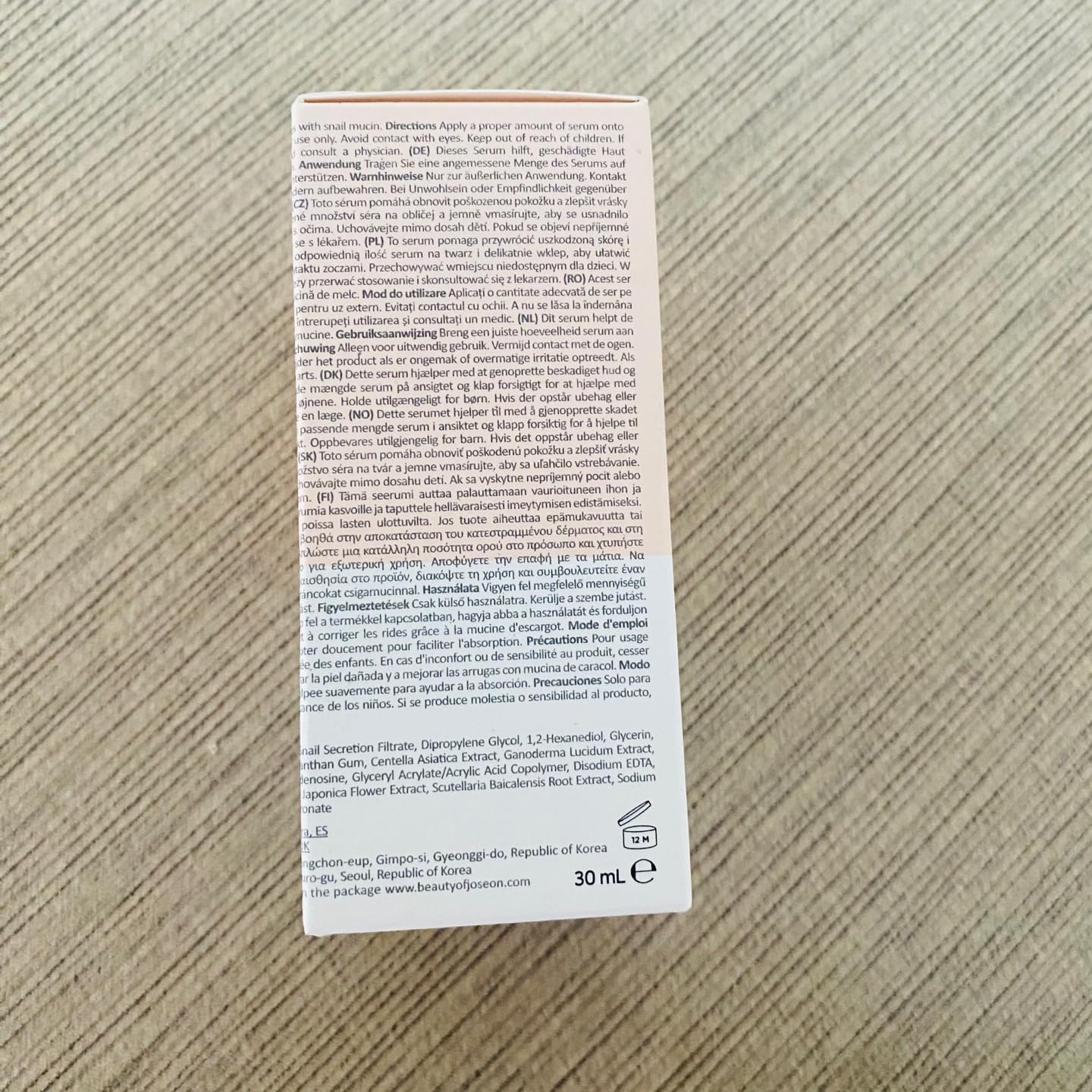 beauty of joseon revive serum : ginseng+snail mucin (30ml, 1 fl.oz.)