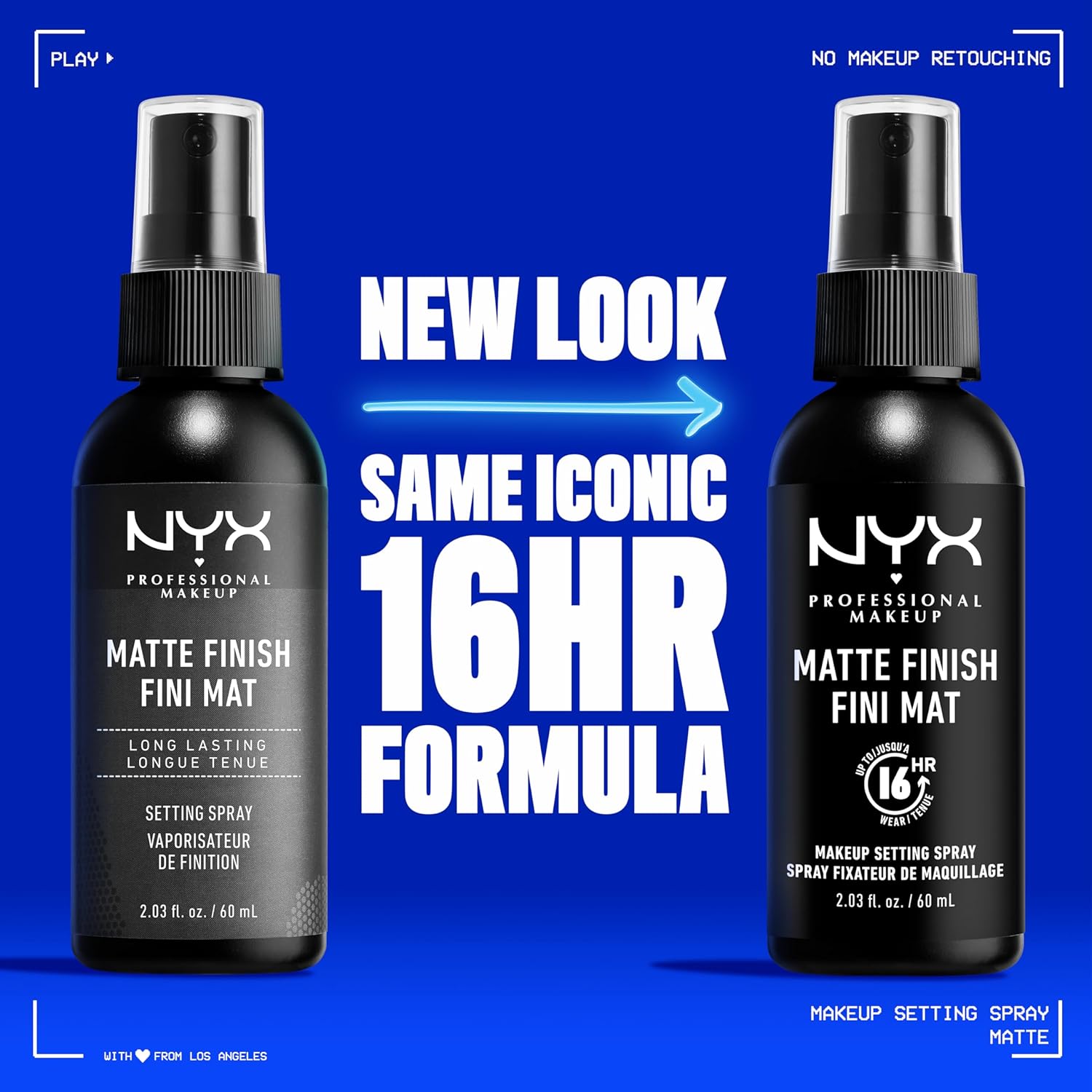 nyx professional makeup makeup setting spray matte finish, lightweight, long lasting, extends makeup wear up to 16 hours, vegan and cruelty free formula, 60ml