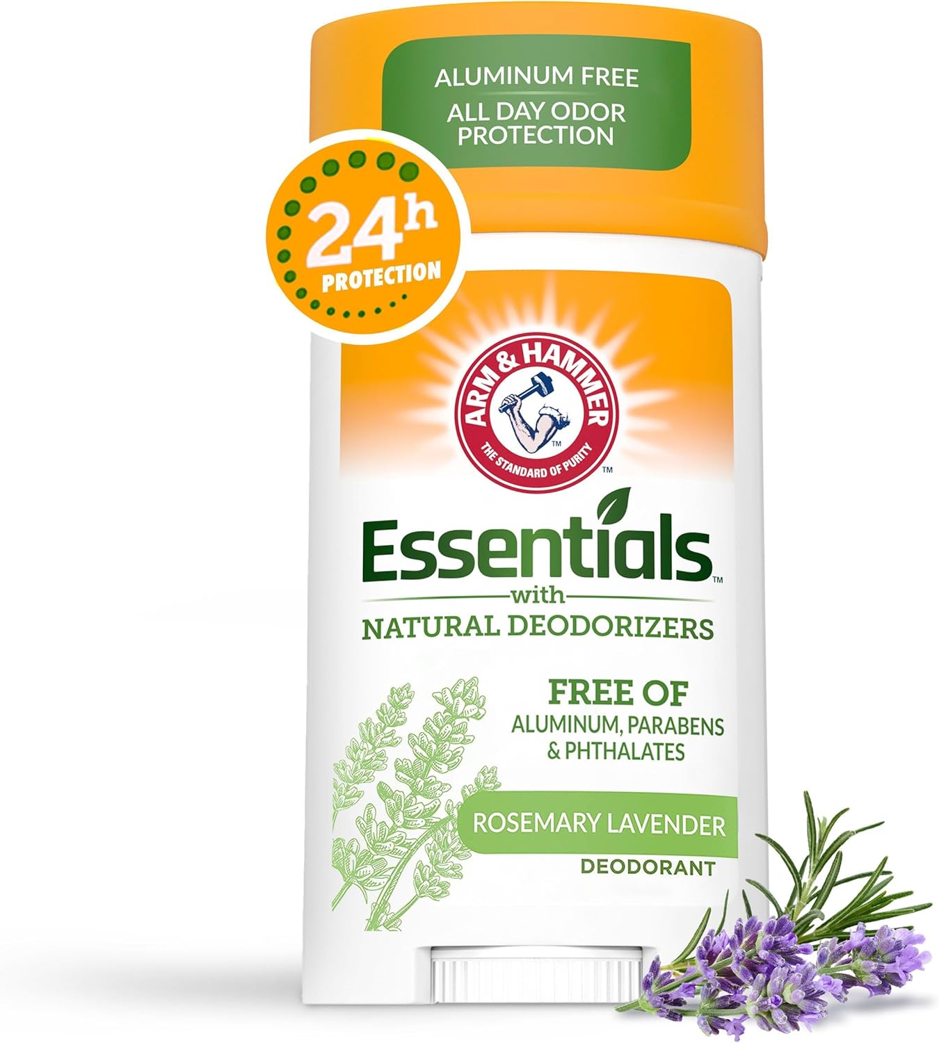 arm & hammer essentials natural deodorant, fresh, 71g