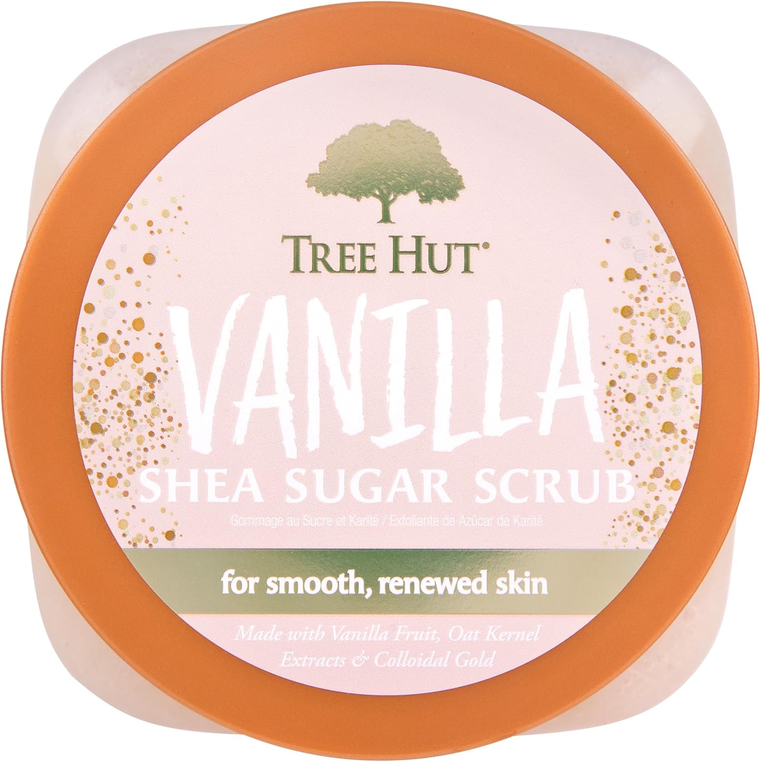 tree hut vanilla shea sugar exfoliating & hydrating body scrub, 18 oz