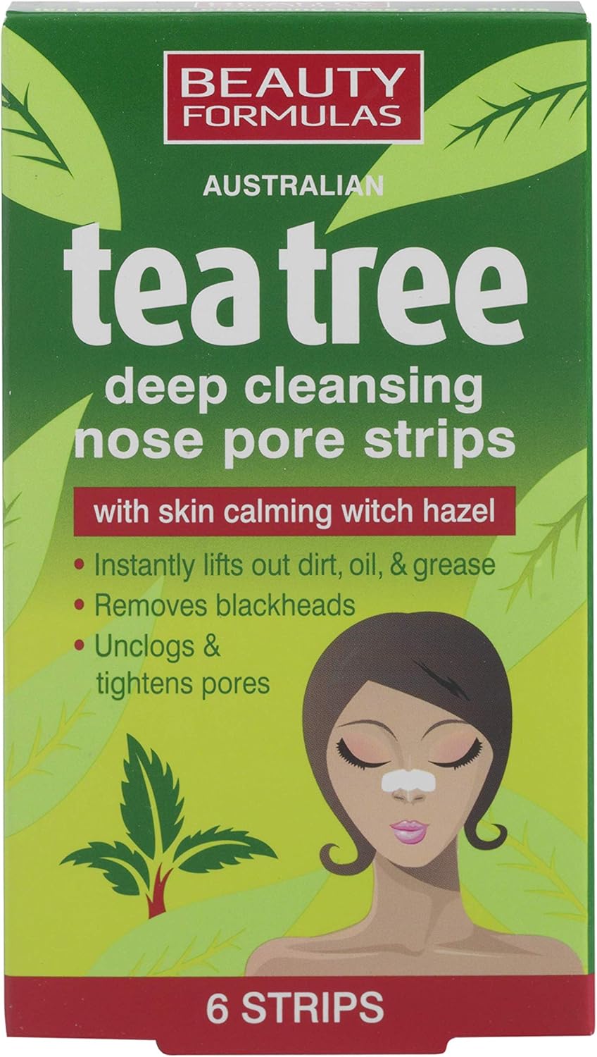 beauty formulas tea tree nose pore strips