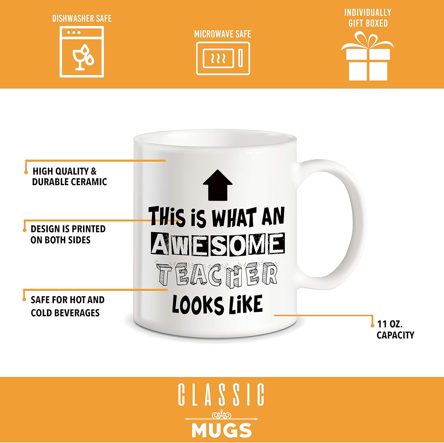 classic mugs teacher appreciation gifts what an awesome teacher looks like for classroom teaching decorations world’s best men women teachers ever novelty gift coffee mug tea cup gift from students