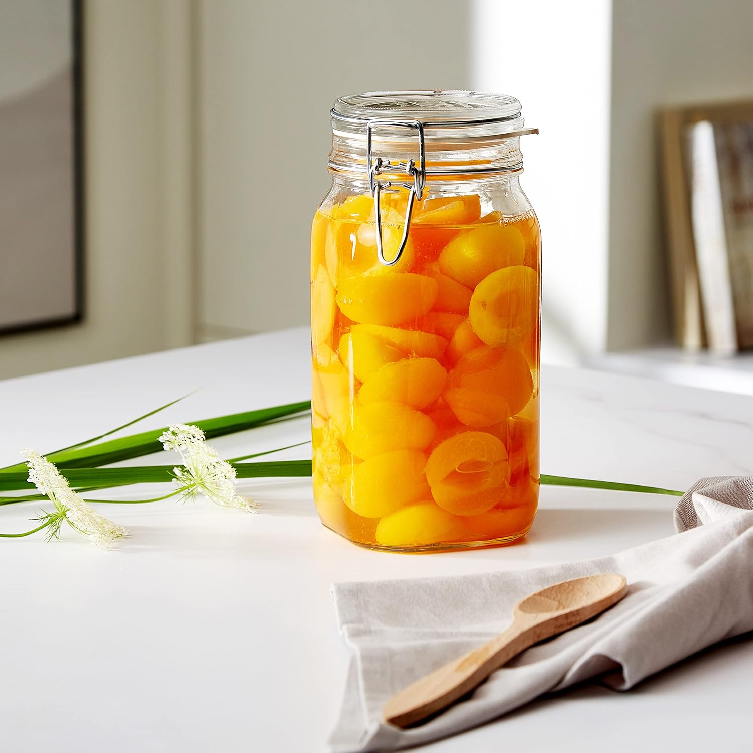 bormioli rocco 149230417321991 fido 1pc clear1500ml jar round