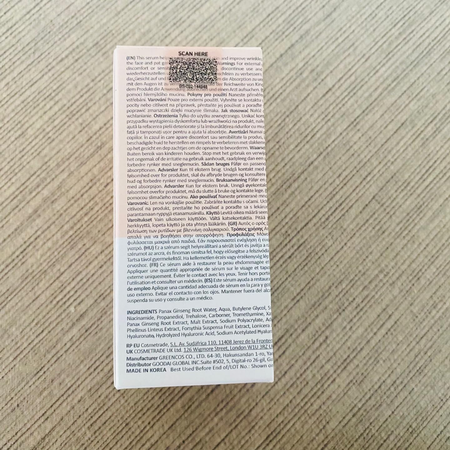 beauty of joseon revive serum : ginseng+snail mucin (30ml, 1 fl.oz.)