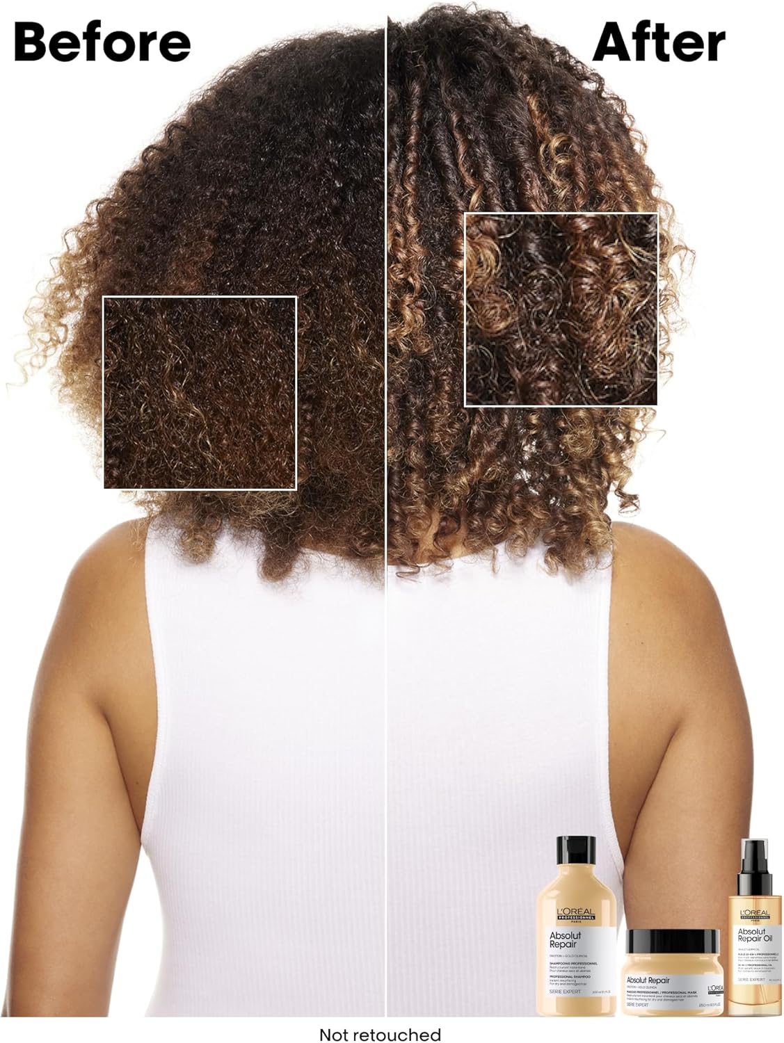 l’oréal professionnel | absolut repair shampoo | for dry & damaged hair | repairs & hydrates dry, damaged hair |with gold quinoa & protein | serie expert | 300 ml