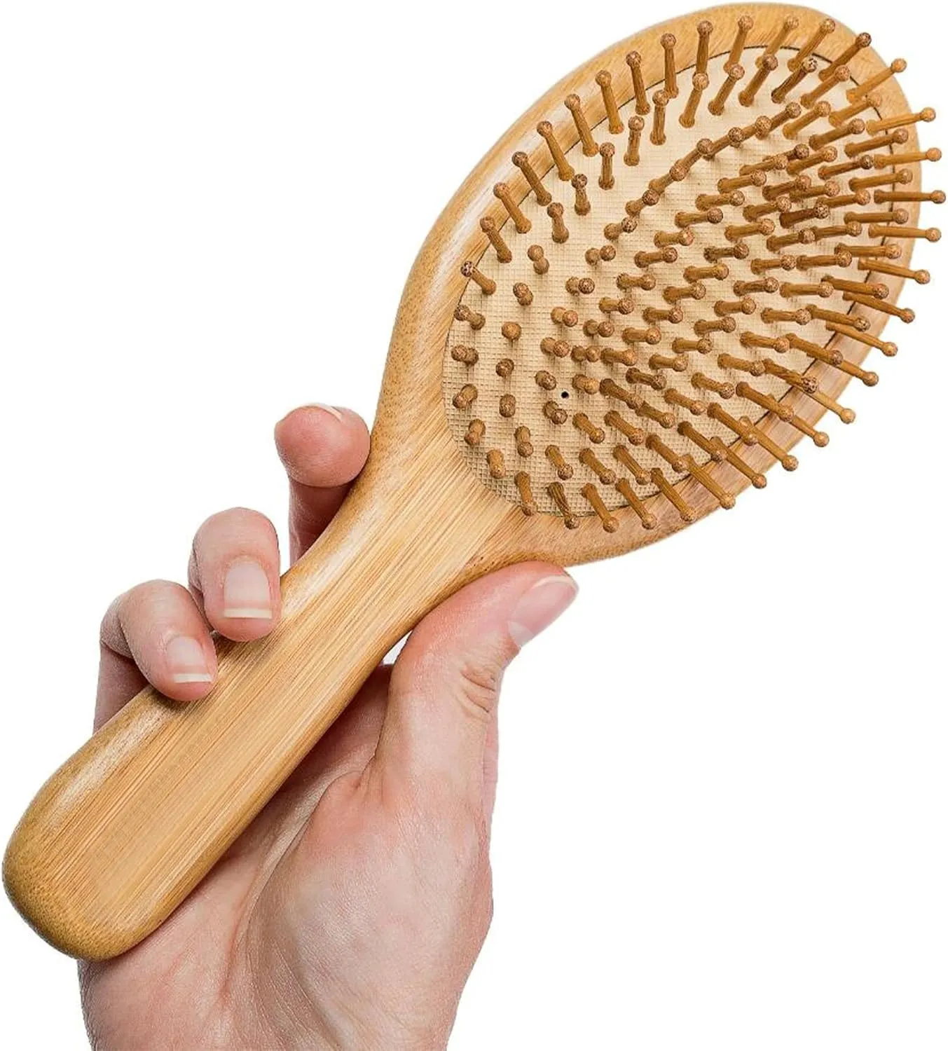 ECO SHINE Premium Bamboo Hair Comb Wooden Hair Brush Paddle Organic Brush for Women Men Scalp Massage Anti-Static Reducing Hair Breakage for Adult and kids Hair Styling Adding Hair Shine