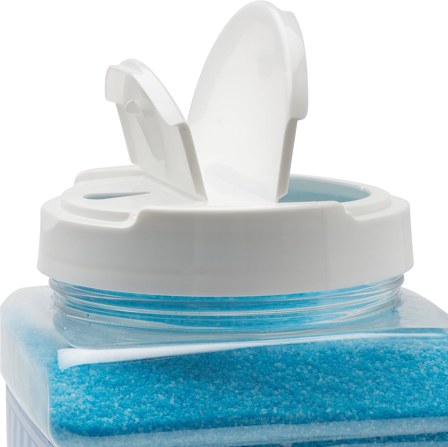 the candery cotton candy floss sugar strawberry flavor reusable plastic jars easy pour and scoop spout 48oz 3lb (raspberry blue)