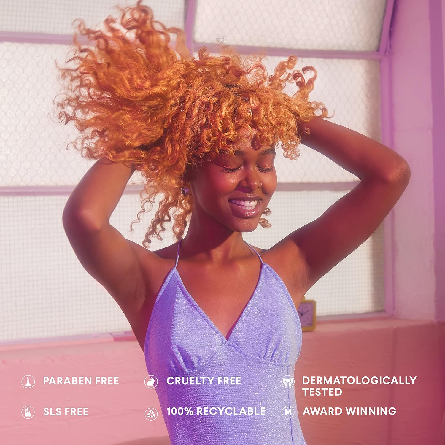 monday haircare smooth shampoo + conditioner bathroom set (2 pack) 12oz each for frizzy, coarse, and curly hair, made from coconut oil, shea butter, & vitamin e, 100% recyclable bottles