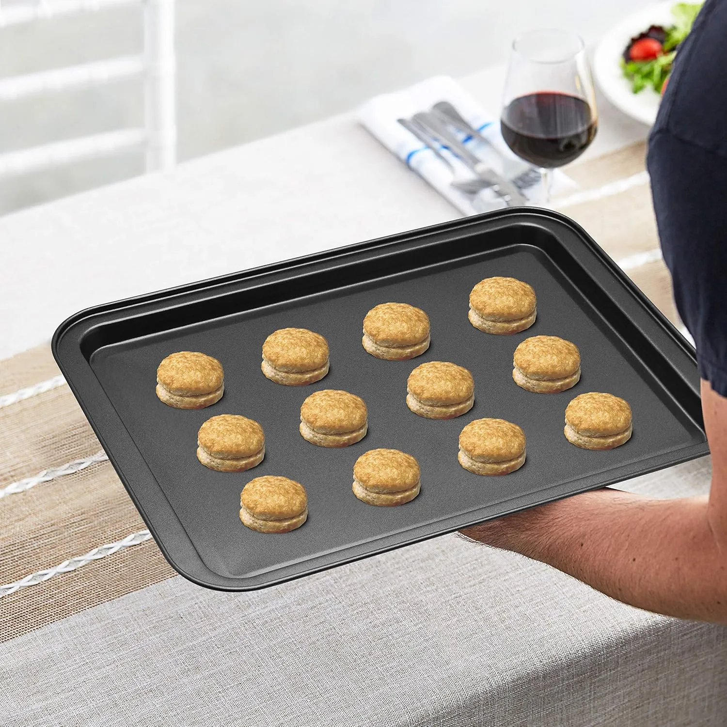 RK Bakeware , Cake Mould Sheet Pans , Black , 37 Cm , Rntp16 , Cookie Pan , Bread Pan , Biscuit Pan , Bakeware , Cake Mould