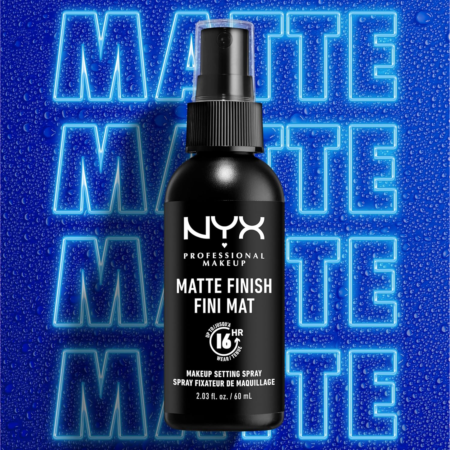 nyx professional makeup makeup setting spray matte finish, lightweight, long lasting, extends makeup wear up to 16 hours, vegan and cruelty free formula, 60ml