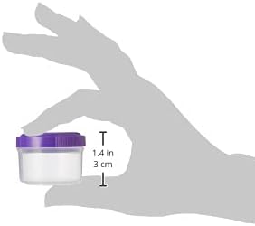 sistema 4 piece salad dressing and condiment containers with lids for lunch, dishwasher safe, 1.18 ounce, multicolor